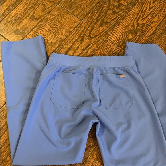 Figs Blue Jogger Pants with Gold Logo - Picture 2 of 3